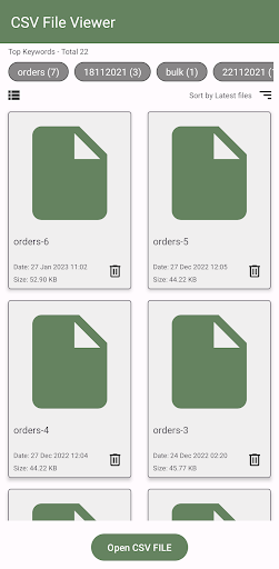 mobiCSV : CSV File Viewer Screen 3