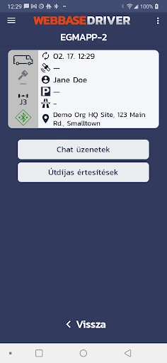Webbase® Driver Screen 2