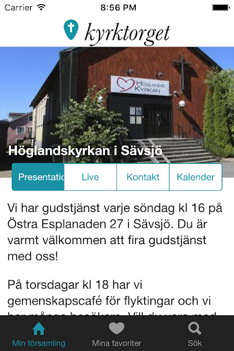 Android application Kyrktorget screenshort