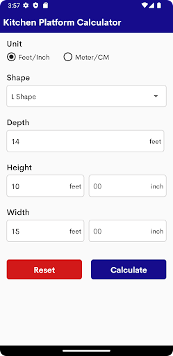 Kitchen Platform Calculator Screen 3