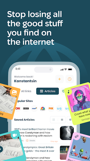Android application Stacks - Save and Share Links screenshort