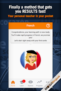 Научете френски с екранна снимка на MosaLingua