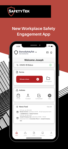 Android application SafetyTek GO screenshort