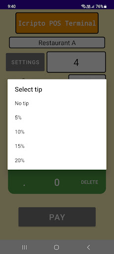 Icripto POS Screen 2