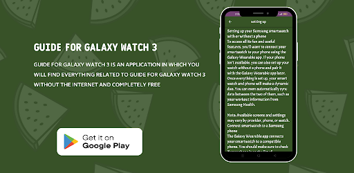Android application Galaxy Watch 3 Guide screenshort