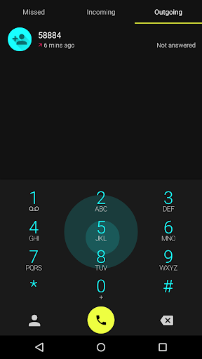 Android application Black POP Theme for ExDialer screenshort