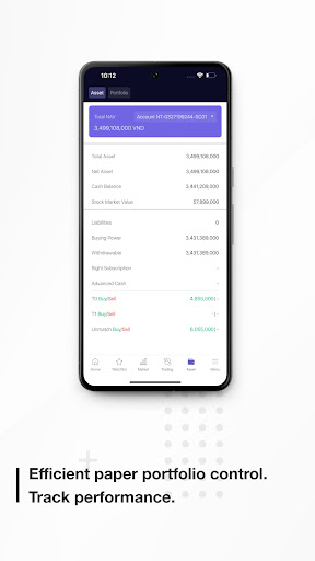 Android application SSI Paper Trading screenshort