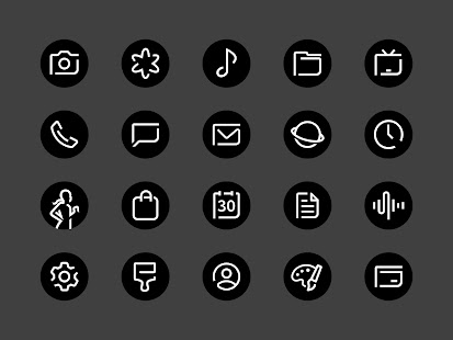 Blaux - Icon Pack (Round) Tangkapan layar