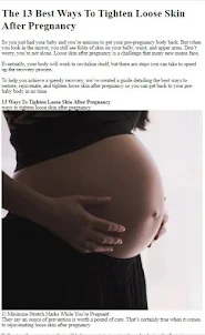 How to Lose Pregnancy Belly