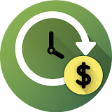 Tracking of salary and working hours icon
