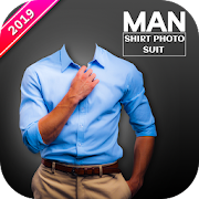 Man Blue Shirt Photo Suit Editor - Formal Shirts
