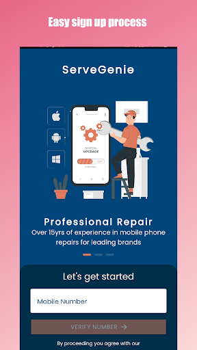 Android application ServeGenie Electronics Repair screenshort