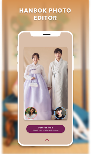 Korean Hanbok Couple Montage Screen 3