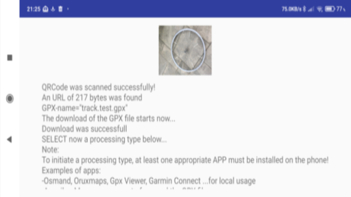Android application BrouterScann screenshort