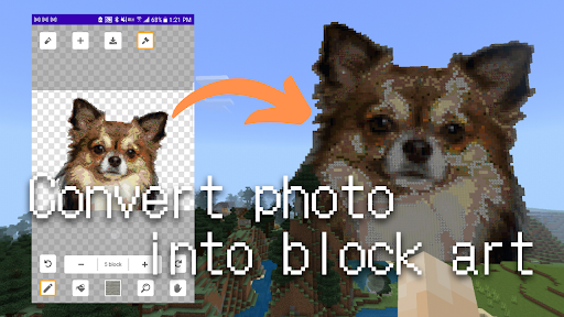 Android application Pixel art maker for minecraft screenshort
