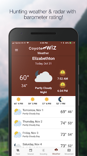 Coyote Wiz Hunting Prediction, Weather  Scouting