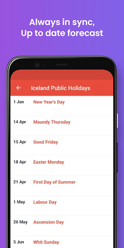 Iceland Public Holidays 2024 Screen 3