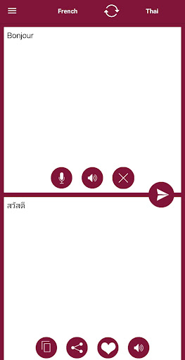 Android application French - Thai Translator screenshort