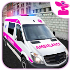 Pink Lady Emergency Ambulance Rescue Driver 3D 1.1