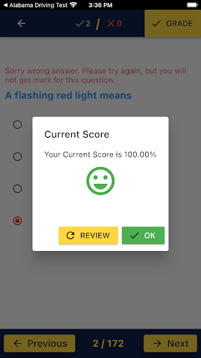 Alaska Driving Test Screen 3