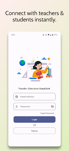 Android application TutorBe: Knowledge On-Demand screenshort
