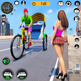 Bicycle Rickshaw Driving Games icon