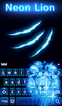 screenshot of Neon Lion Keyboard & Wallpaper
