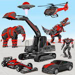Cover Image of Herunterladen Bagger-Roboter-Auto-Spiel: Dino  APK