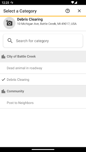 Battle Creek MI 311 Screen 3
