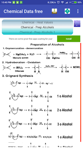 ChemicalData Screen 2
