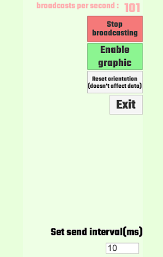 BangulTomatoIMU demo Screen 2