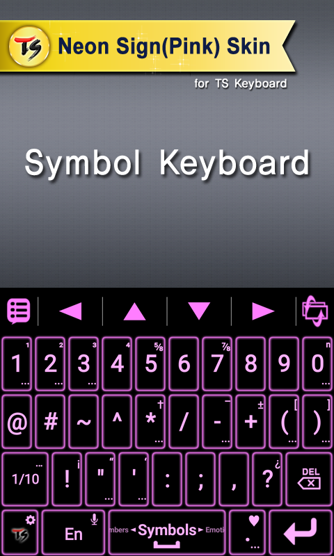 Android application Neon(Pink) for TS Keyboard screenshort