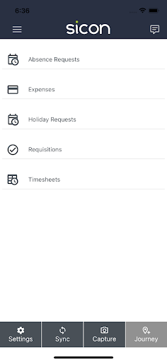 Android application Sicon Approvals screenshort