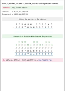 Math Long Subtraction Pro