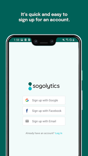 Android application Sogolytics screenshort