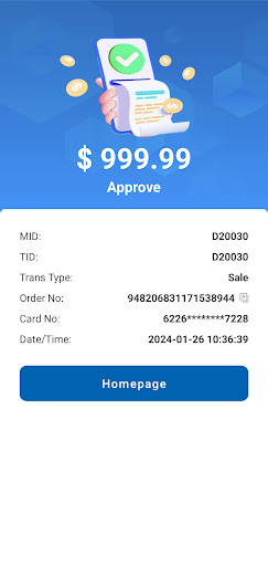 NEXGO SoftPOS Demo Screen 3