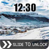 Winter theme slide lock screen icon