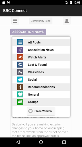 Android application BRC Connect screenshort