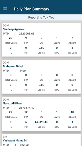TeamTrak Screen 2