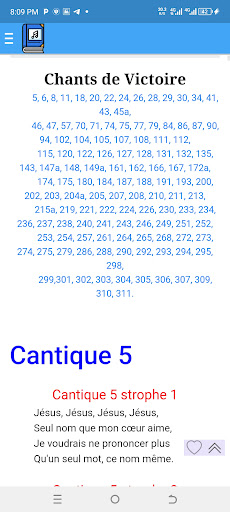Android application Chant de Victoire screenshort