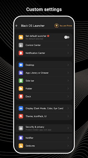 Black OS Launcher - Personalization - apps