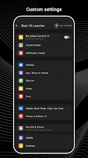 Black OS Launcher स्क्रीनशॉट