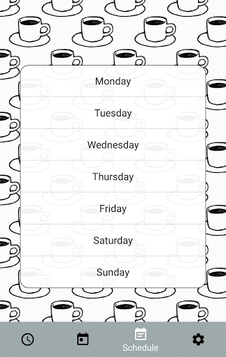 Day of week Scheduler Screen 3