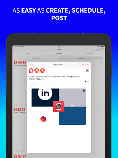 Screenshot of SmartPost: Plan Schedule Post