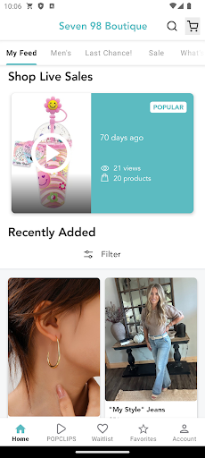 Android application Seven 98 Boutique screenshort