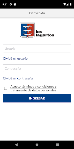 Android application Los Lagartos screenshort