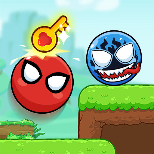 Red and Blue: Ball Heroes Logo