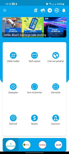 Android application Arzon USSD Kodlar screenshort