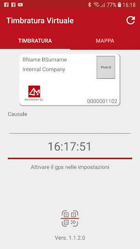 Android application Timbratura Virtuale screenshort