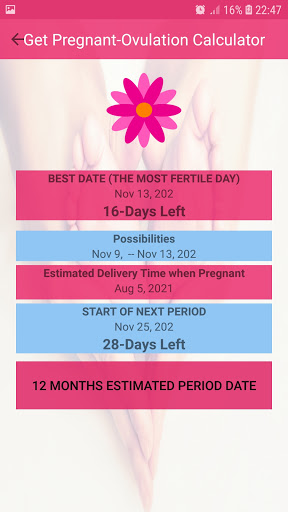 Get Pregnacy - Ovulation Regl Screen 3